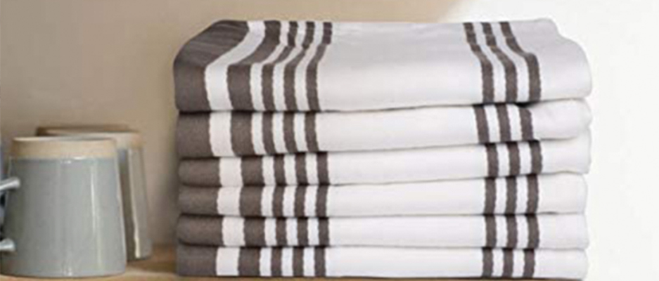 100% cotton stripe kitchen towel